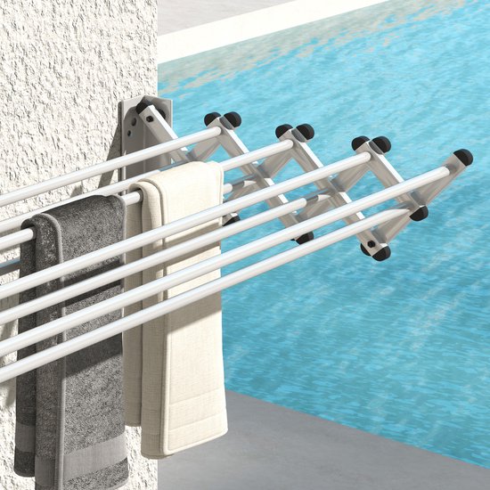 4goodz Wanddroogrek Ruimtebesparend Droogrek van Aluminium