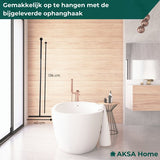 AKSA Home® Vloertrekker - Douchewisser - Trekker Douche - RVS Vloerwisser - met Steel - Zwart