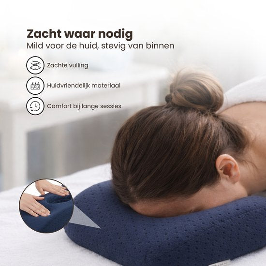 Gezichtskussen voor Massage - Blauw - Massage Kussen - Massagekussen voor Kind en Volwassenen - Hoofdsteun Massagetafel