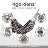 4gardenz canvas Hangmat 200x150cm -Totale 320cm