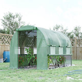 4goodz Foliekas 3x2x2 m tunnel inloopkas kweektent 6 ramen - Groen