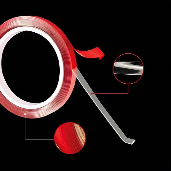 24ME® Dubbelzijdig Montage Tape Etui - 1mm - Transparant - Nano tape - Acrylic VHB