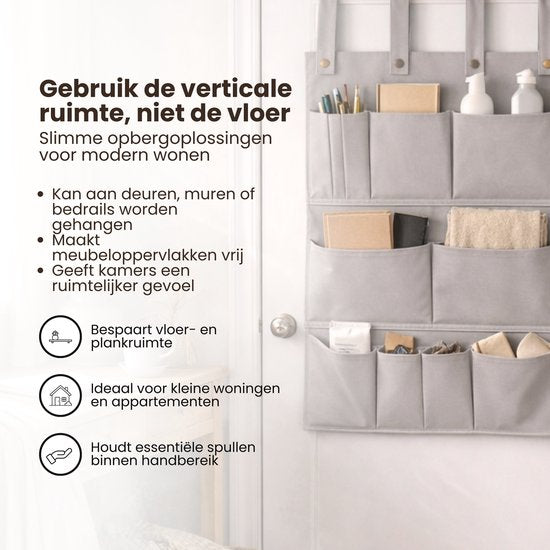 Multifunctionele Hangende Organizer - 8 Vakken - Opbergen met Stijl & Gemak
