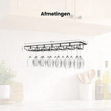 Ophangrek Wijnglazen - glazen - Rijen - Wijnglazenhouder