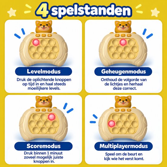 DMG Supply Pop It Game - Pop It - Pop Or Flop - Fidget Toy - Educatief Speelgoed