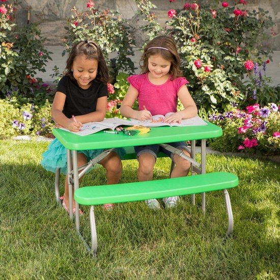 Lifetime® Kindertafel Opvouwbaar - Picknickset voor binnen en buiten - Groen