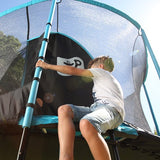 TP Toys Trampoline 427 cm Genius 14 - met veiligheidsnet - Zwart-blauw