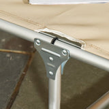 4goodz Aluminium Ligbed Opvouwbaar - Verstelbaar 5 Standen - Creme