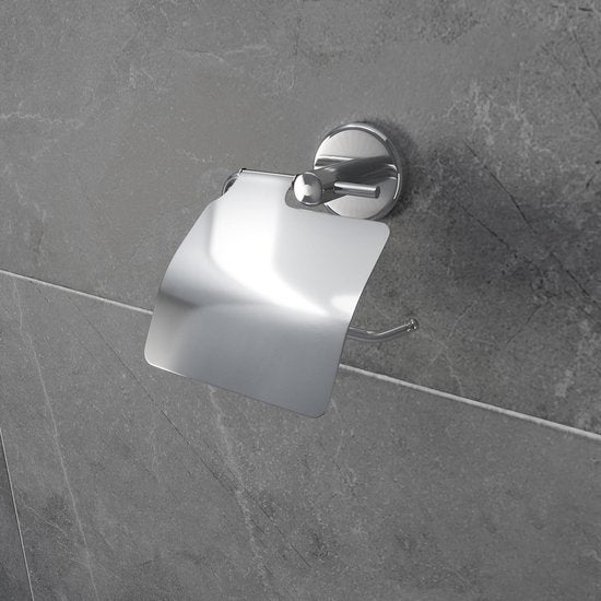 4bathroomz® Oslo toiletrolhouder met klep - WC rolhouder