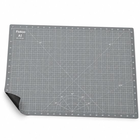 Snijmat A1 – 90 x 60 cm – Zelfherstellende Snijmat 3 mm Dik – Grote Cutting Mat met Raster, Maatverdeling & Snijhoeken – Voor Hobby, Naaien & Knutselen