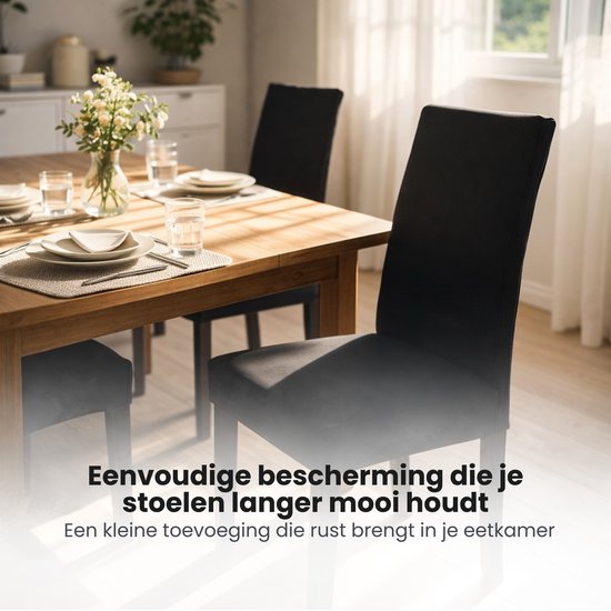 Stoelhoezen - Eetkamerstoel Hoes - 6 Stuks - Bescherm stijlvol je stoelen