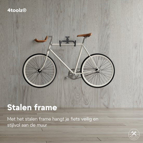 4toolz® Fiets Fiets Ophangsysteem Opklapbaar - Wandbeugel voor fiets