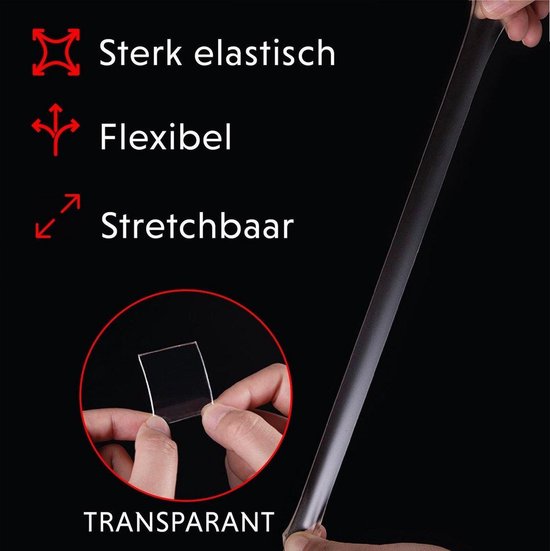 24ME® Dubbelzijdig Montage Tape Etui - 1mm - Transparant - Nano tape - Acrylic VHB