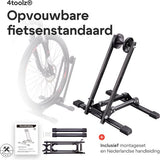 4toolz® Universele vrijstaande Fietsstandaard Mountainbike en Gewone fiets - Zwart