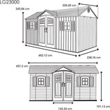Lifetime - LG23000 - Tuinhuis - Tuinschuur - 244 x 244 x 457 cm