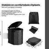 Pop-up Douchetent & Toilet Tent – Camping Douchetent met Opvouwbaar Toilet – Privacy Tent Camping, Festival & Strand – Inclusief Draagtas, Grondpinnen en Scheerlijnen – 190 cm Hoog – Zwart
