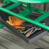 Tuinwagen met zitting, opbergmand voor tuingereedschap, verstelbare zithoogte 46-59 cm - tot 150 kg
