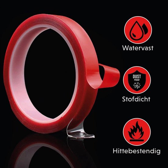 24ME® Dubbelzijdig Montage Tape Etui - 1mm - Transparant - Nano tape - Acrylic VHB