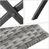 Bistroset Rattan - Balkonmeubel Set 3-Delig - Grijs