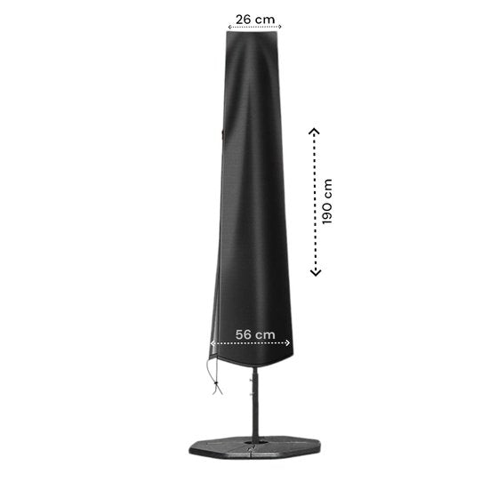 Hoes voor Zweefparasol - 190 x 56 cm - Parasolhoes met Rits - Voor Zweefparasol en Staande Parasol - Waterafstotend - Parasolhoes Staande Parasol