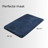 AKSA Home® Badmat 50x80 cm - Douchemat antislip - Badmat antislip - Badkamermat - Vloerkleed - Donkerblauw