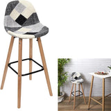 Home Deco Factory Lund Patchwork Barkruk - Grijs