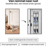 Schoenenkast Hangend - Schoenenzak 12 vakken - Opbergen van Schoenen aan Deur - Schoenenzak Wit - Oplossing voor rondslingerende schoenen - Hoogwaardige Schoenenkast