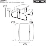Lifetime® Kindertafel Opvouwbaar - Picknickset voor binnen en buiten - Groen