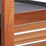 4goodz Badkamerkast Acaciahout halfhoog 5 planken - 30x36.5x108 cm
