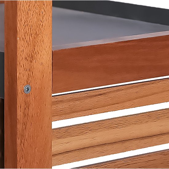 4goodz Badkamerkast Acaciahout halfhoog 5 planken - 30x36.5x108 cm