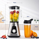 Safecourt Kitchen Blender - Smoothie maker - Krachtige 1200W - To-Go Beker - 3 Standen - RVS