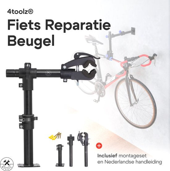 4toolz® Fiets Reparatie Beugel voor wand of werkbank - fiets montagestandaard 360⁰ Verstelbaar