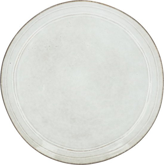 Aardewerk Servies Flower Beige 6 persoons 18-delig - Beige