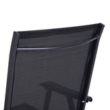 Set van 2 Campingstoelen - Klapstoel met armleuningen visstoel - zwart