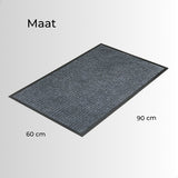 AKSA Home® Deurmat binnen - Droogloopmat voor binnen - 60 x 90 cm - Grijs