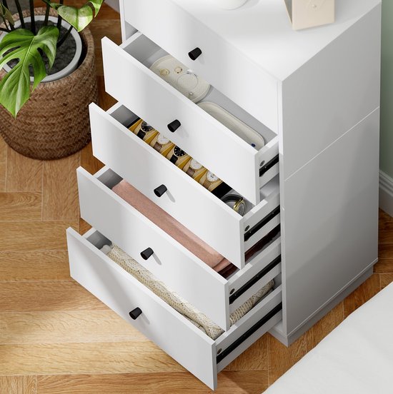 4goodz Ladenkast met 5 Laden 29 47 x 95 cm - Wit