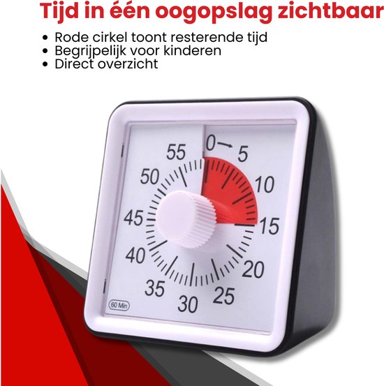 Leerklok voor Kinderen - Timer voor Kinderen - Timer Klok - Klok - Klok