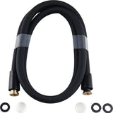 Luzzo® Square Complete Hand Doucheset Waterbesparend - Douchekop, slang en Wandhouder - Zwart