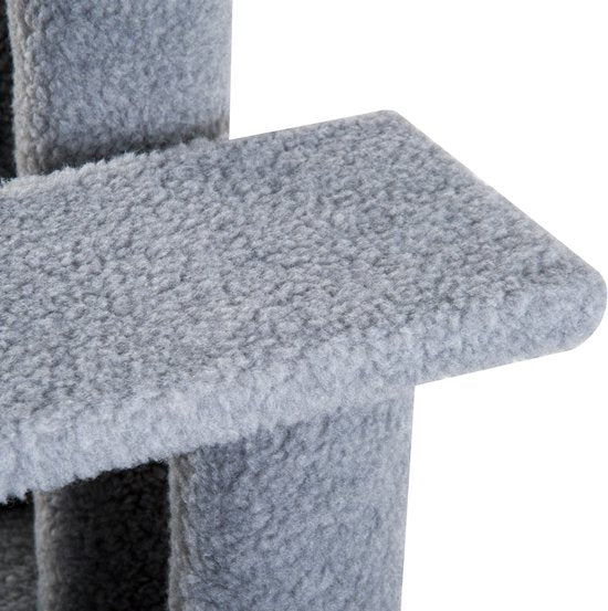 Huisdierentrap Katten- en Hondentrap 4 treden 63,5x43x60cm Grijs