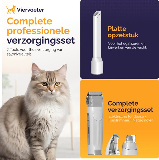 Professionele Hondentondeuse voor Dikke Vacht - voor Katten
