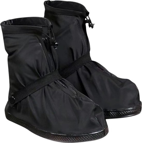 Regenschoenen - Zwart - Maat 40, 41, 42 - Overschoenen - Waterdicht - Herbruikbare Schoenen - Overtrek