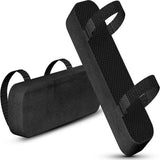 Armleuning Kussen Bureaustoel - 25,7 x 7,5 x 3 CM - Universeel - Zwart - 2 Stuks - Elleboog Kussen