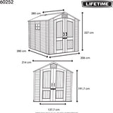 Lifetime - LG60252 - Tuinhuis - Tuinschuur - 214 x 227 x 285 cm
