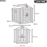 Lifetime - LG60252 - Tuinhuis - Tuinschuur - 214 x 227 x 285 cm