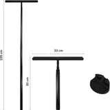 Douchetrekker met Uitschuifbare Steel Zwart – 33 cm Raamwisser & Badkamerwisser – Siliconen Wisser voor Douchewand, Tegels, Spiegel en Ramen – Streeploos Schoonmaken - Aftrekker
