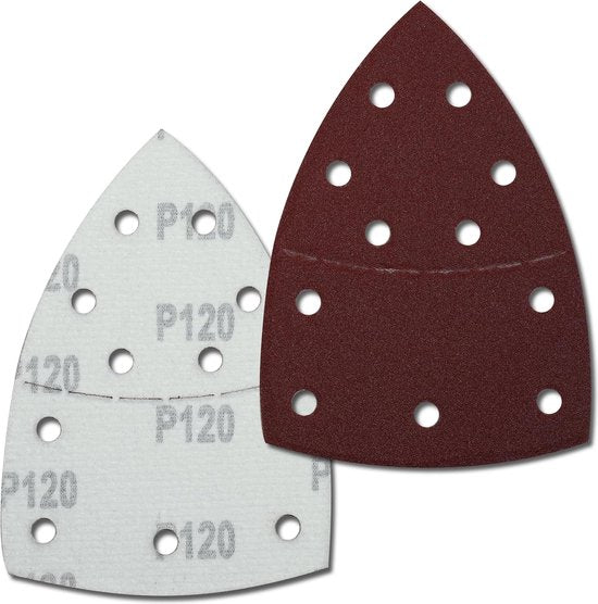 Rodopi® 100x Korrel Multi-Schuurpapier Driehoek 105x152 - Industrieel