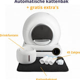 Viervoeter - Automatische Kattenbak - Zelfreinigend - incl Matje en 3 rollen Opvangzakjes