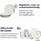 Luzzo® Serviesset met - delig - Wit