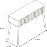 Sidetable Console Bijzettafel met 2 Laden Klaus - Bruin