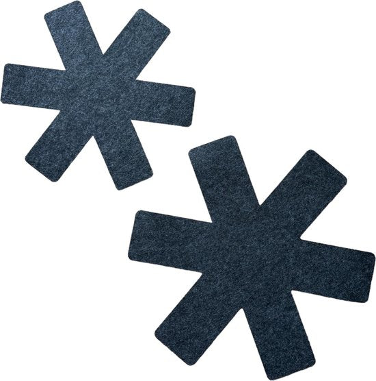 Pannenbeschermer - 2 Stuks - 38 cm en 30 cm - Vilt - Zwart - Optimale Bescherming van je Pannen - Panbeschermer - Onderzetter